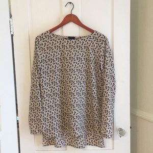 Ann Taylor floral long sleeve blouse - size M